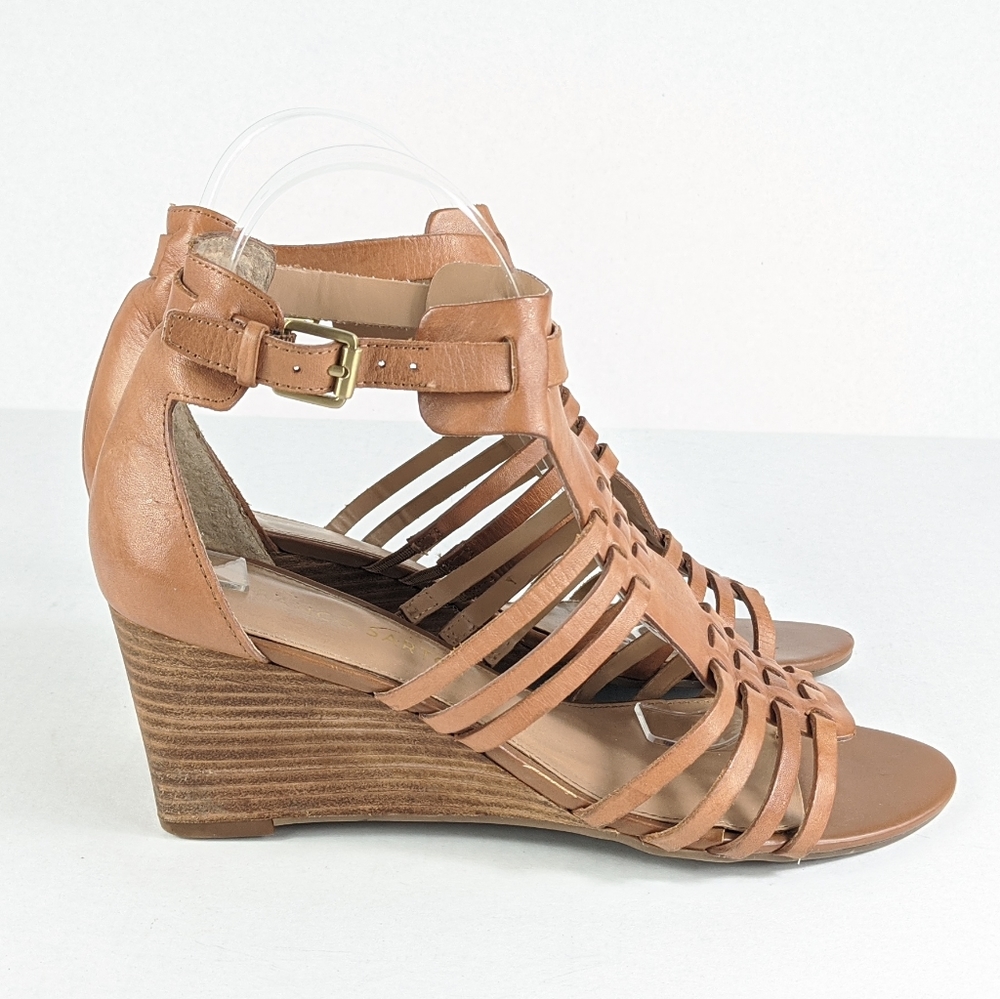 Franco Sarto Keller Wedge Heels Leather Sandals - Picture 8 of 8